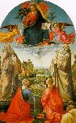 Domenico Ghirlandaio Christ in Heaven with Four Saints and a Donor painting